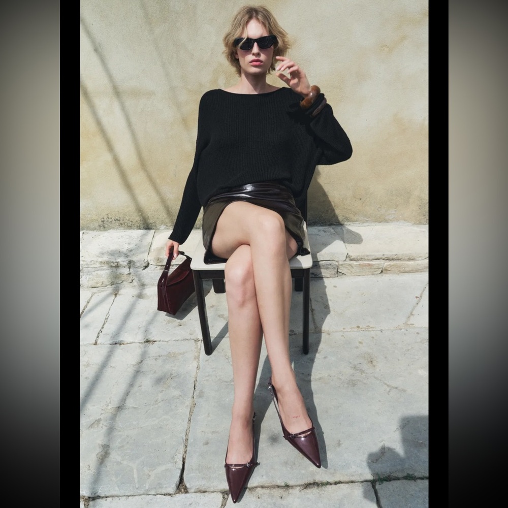 Zara Burgundy Heels